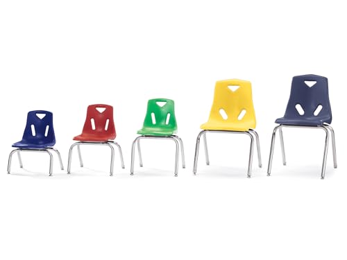 Image of Jonti-Craft Berries 8144JC1004 Stacking Chair with Chrome-Plated Legs, 14 inch Height, Purple