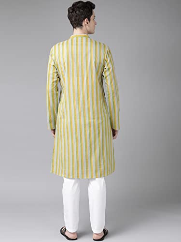 Image of See Designs Cotton Floral Regular Mens Kurta