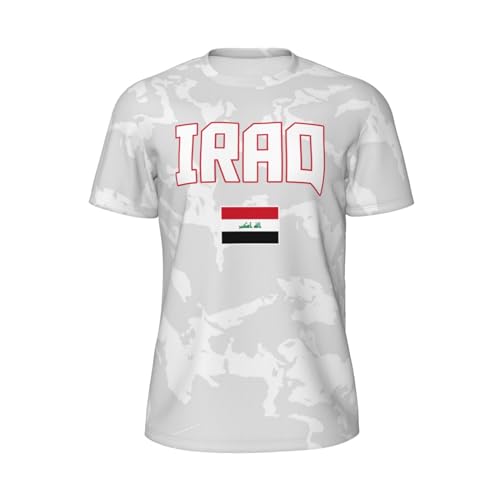 DABOYOZHZH Iraq Flag Cool Iraqans (15) Sports Jersey Mesh T-Shirt 3D Print for Running Cycling Soccer Tennis Fitness Climbing Shirts