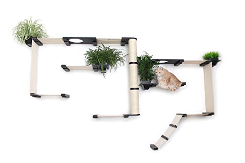 Set Jardín para Gatos con Niveles, Rascador y Hamaca miniatura 2