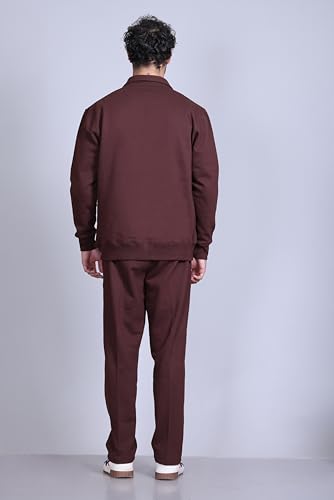 Image of SANE ORIGINALS Winter Fleece Tracksuit with Zip for Men || Full Zipper Sweatshirt and Pajama Set for Men
