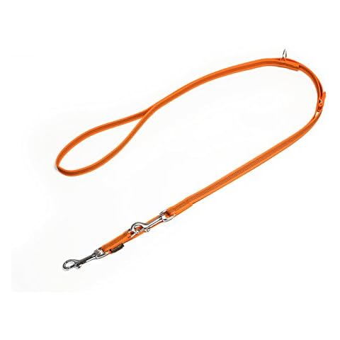Mystique® Gummierte Umhängeleine Leine 12mm Standard Karabiner neon orange 3m Cover