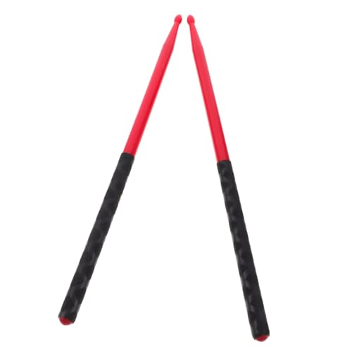 Baquetas de nylon con cubierta antideslizante rojas, 3 pares miniatura 1