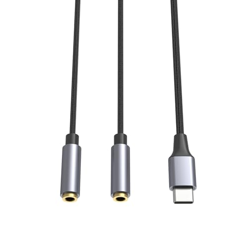 Cable divisor de audio TypeC a 3.5mm para auriculares miniatura 5