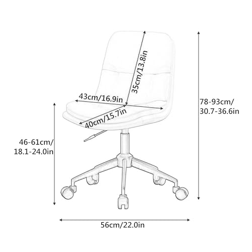 Chaise de bureau ergonomique en cuir pivotant à 360° réglable - 3