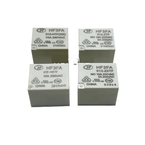 Relais DC12V 10A HF3FA-012-HTF en lot de 5 pièces à 4 broches pour circuit