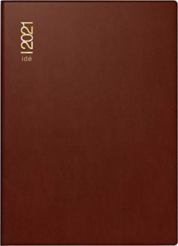 rido/idé 7013002291 Taschenkalender perfect/Technik I, 2 Seiten = 1 Woche, 100 x 140 mm, Kunststoff-Einband bordeaux, Kalendarium 2021