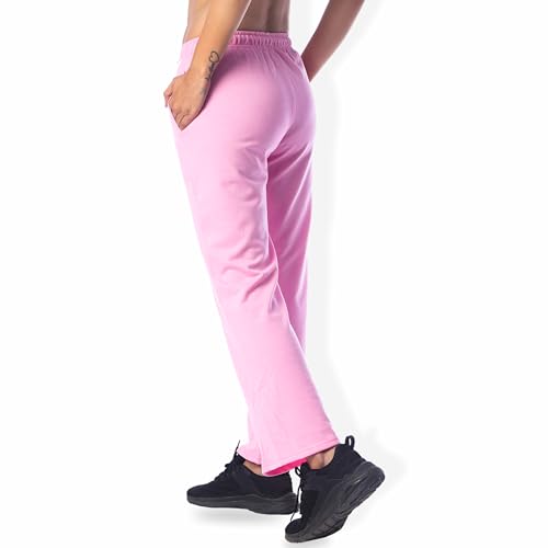 Image of London Hills Women High Rise Flared Track Pants Cotton Blend Regular Fit Joggers Track Pants Solid Track Pants