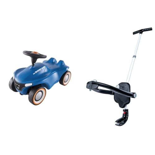 Big-Bobby-Car-Neo Blau - Rutschfahrzeug für drinnen und draußen & Premium-Schubstange - 4-Fach höhenverstellbare Schiebestange, für die Big-Bobby-Car Modelle Classic