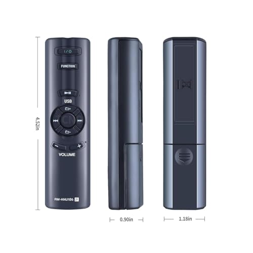 Image of Replacement Remote Control Compatible with Sony Home Theatre RM-ANU156, SA-D40, RMF-TX520P, RMT-TX301P - Suitable for Sony Soundbar, AV System, Music System, Speaker