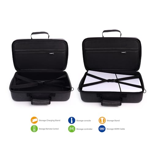 Image of New World Storage Bag for PS5 Slim , for PS5 Slim Travel Bag Carry Case ,Waterproof Shoulder Bag for PlayStation 5 Slim with Both Side Storage Compartment, PS 5 Slim Accessories