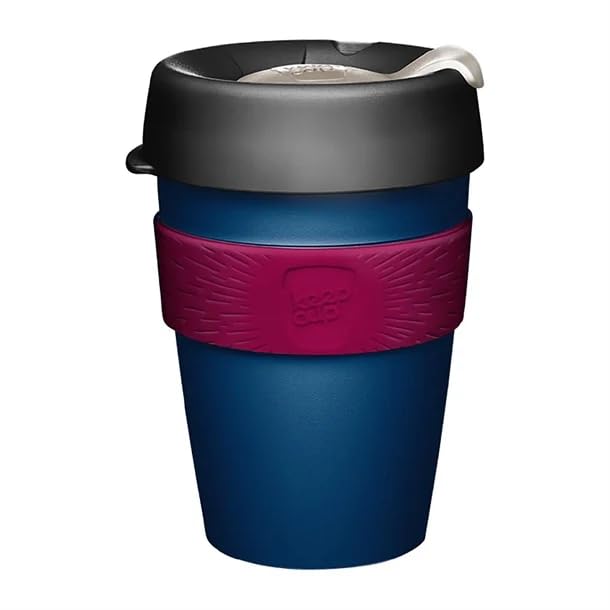 KeepCup Original, Lightweight Reusable Coffee Cup with Splashproof Sipper Lid - 12oz/340ml - Eve, Transparent, 12 oz/340 ml - Image 4