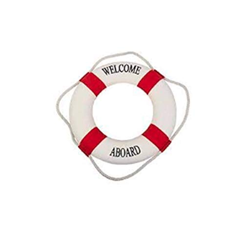 Beachcombers International 14" Welcome Aboard Life Ring -- Wall Hanging