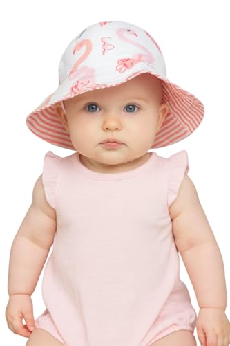 Image of Unisex Kids Cotton Bucket Hat - Reversible, Lightweight & Breathable Summer Sun Hat (Pack of 2)