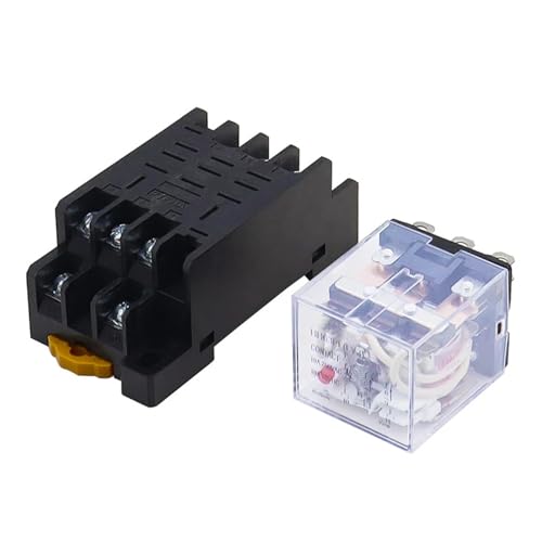 Relais LY3NJ 10A haute conductivité avec sa base 11 broches pour armoire électrique