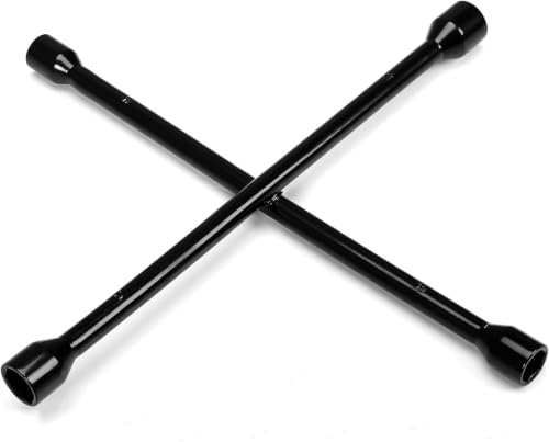 Image of BIG RED T39232-1 Professional 16 inch Universal Heavy Duty 4-Way Cross Lug Wrench (11 /16 inch, 3 /4 inch, 13 /16 inch, 7 /8 inch) for Tire Changing and Auto Maintenance, Black (Pack of 10)