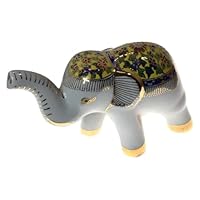 Amazon.co.jp: ベンジャロン焼き 象の置物 タイの伝統工芸 風水