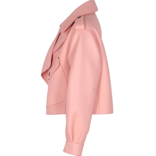 Women Oversized Real Leather Jacket 2024 Autumn Shiny Gold Leather Coat3