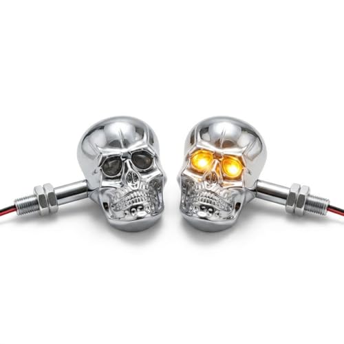 PerfecTech Motorcycle 10mm Screw Skull Head LED...