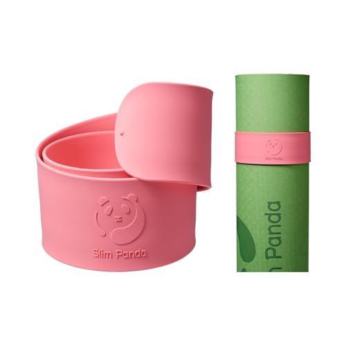Slim Panda Yoga Mat Slap Band,Yogamattenband ist so konzipiert, dass Ihre Yogamatte in Sekundenschnelle fest aufgerollt bleibt, passend für die meisten Yogamatten (60 cm L x 5 cm W)