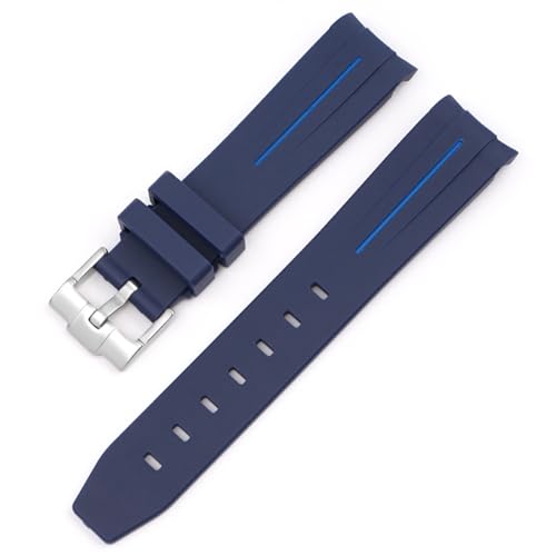 Bracelet en caoutchouc incurvé Moonswatch Swatch Omega Moon Mercury de 20 mm pour montre