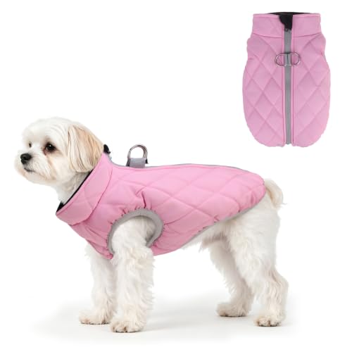 Image of SCENEREAL Winter Dog Vest Coat with Harness Built in