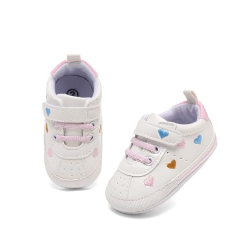 Image of Clowora Baby Boys Girls Shoes Non-Slip Rubber Sole Sneakers Infant First Walking Toddler Crib Shoes Newborn Loafers Flats.