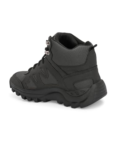 Image of Leo's Fitness Waterproof Canvas High Ankle Boots for Trekking Hiking & Other Casual Purpose