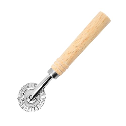 ShanBye Roulette à Pâtisserie,Roulette de Découpe pour Pâtes à Raviolis avec Rouleau Roue de Fabrication de Dentelle en Alliage de Zinc pour La Maison Et...