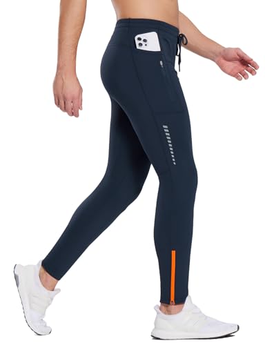 baleaf Thermal Running Tights for Men Fleece Lined Compression Leggings Winter Men’s Pants with...