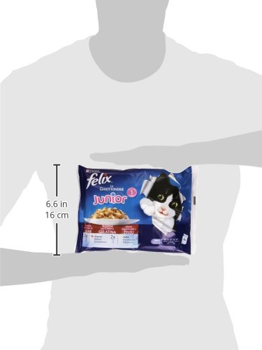 Purina Felix Junior-Katzenfutter, 4 x 100 g