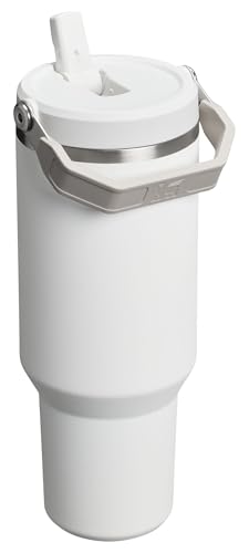 STANLEY IceFlow 2.0 Flip Straw Tumbler with Handle 40 oz | Twist On Lid and Flip Up Straw | Leak Resistant Water Bottle | Insulated Stainless Steel | BPA-Free | Frost