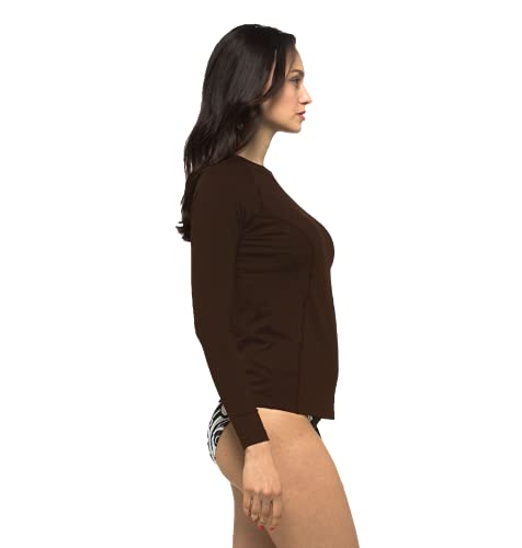 Private Island Women UPF 50+ Rash Guard Top Long Sleeve Swimsuit T- Shirt Workout (RGT)3
