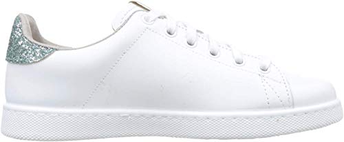 Victoria Tenis Piel/Glitter, Baskets Mixte, Bleu (Agua 24), 42 EU