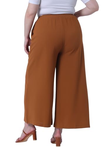Agnes Orinda Plus Size Palazzo Pants for Women Wide Leg with Pockets Casual Summer Pants4