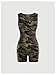 WDIRARA Girl's Camo Square Neck Tank Romper Sleeveless Skinny Shorts Jumpsuits Army Green 8Y