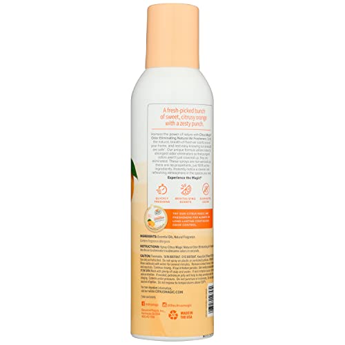 Image of Citrus Magic Odor Eliminating Air Freshener Spray, Orange Blast, 6 Ounce (Pack of 2) - Packaging May Vary