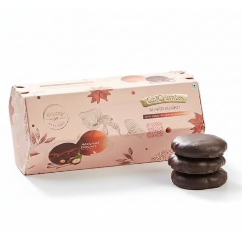 Image of Unwrap Happiness Oh Crumb Dunkin Delight Hazelnut Cookies Rich Choco Layer| Soft Center | Gourmet Treat for Tea-Time| Gifting & Snacking | Freshly Sealed Pack 160g