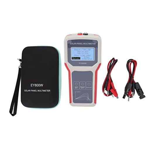 CHICIRIS Probador de Panel Solar, Medidor de Panel Solar Inteligente Multímetro de Panel Fotovoltaico MPPT con Pantalla LCD para Pruebas de Energía Solar Fotovoltaica (EY800W)