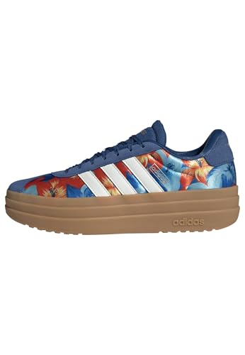 Image of adidas Womens Vl Court Bold Lace Up Sneakers Shoes Casual - Pink