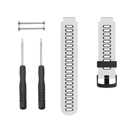 TWRQA Para Forerunner 235 correas de reloj hebilla negra deporte silicona correa de reloj reemplazo para Forerunner 230/220/235/620/630/735XT y Approach S20/S5/S6 Correa de reloj inteligente