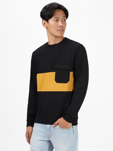 Image of Urbano Fashion Men's Cotton Color Block Sweatshirt