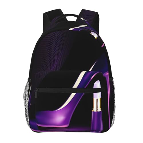 Mochila para laptop morada fácil de limpiar EdWal para lluvia y caminatas al aire libre