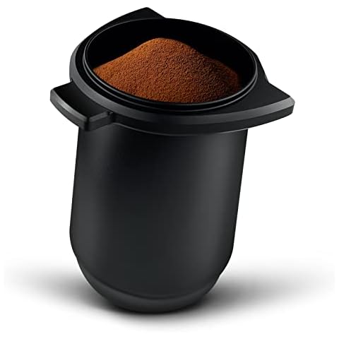 Dosing Cup 54mm, Coffee Powder Picker Aluminum Metal Coffee Accessories Binaural Hand Free for 54mm Machines (Barista Express/Barista pro) (Black) Cover