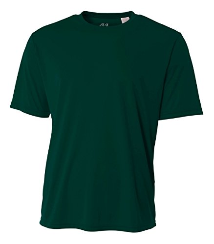 A4 Mens Cooling Performance Crew, Large, Forest