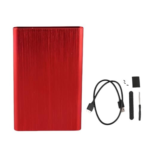 Caja externa SSD USB 3.0 2.5 pulgadas aluminio rojo miniatura 1