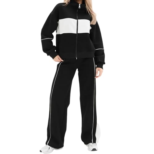 Amazon.com: Womens 2 Piece Tracksuit Set Color Block Long Sleeve