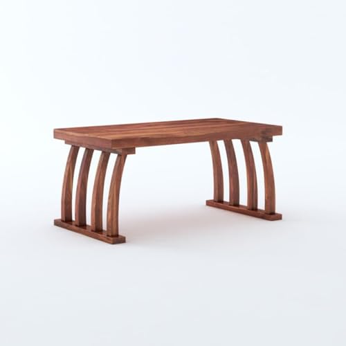 Image of MAMTA DECORATION Solid Sheesham Wood Coffee Table for Living Room | Wooden Center Table for Home, Hall, Office & Lounge | Modern Teapoy /Tea Table | Rectangular Wooden Coffee Table | Honey Finish