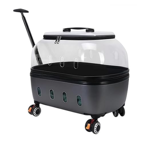Transportín para mascotas con ruedas de 360°, asa externa para un fácil transporte, ideal para viajar con gatos o perros pequeños de hasta 21.8 kg