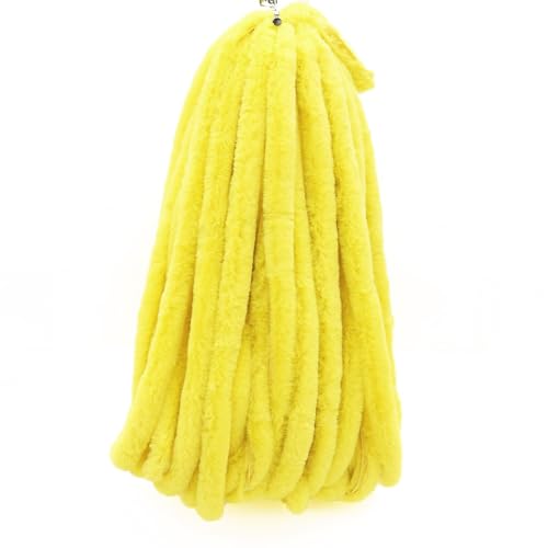 10m 5cm Faux Fur Ribbon Border Plush Ribbon for DIY Craft Sewing Gift Decoration Dress Decoration - Yellow